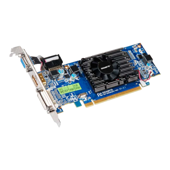 User Manuals: Gigabyte GV-R645SC-1GI Graphics Card