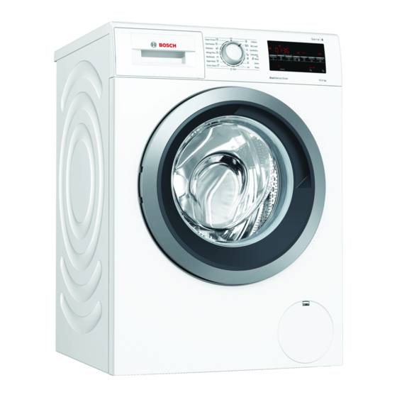 Bosch WAU28460IN Front Load Washer Manuals