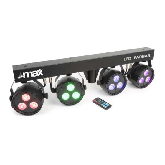 Tronios max light PARTYBAR4 Instruction Manual