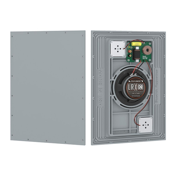 Stealth Acoustics LineaResponse LRX-83 Quick Start Installation Manual