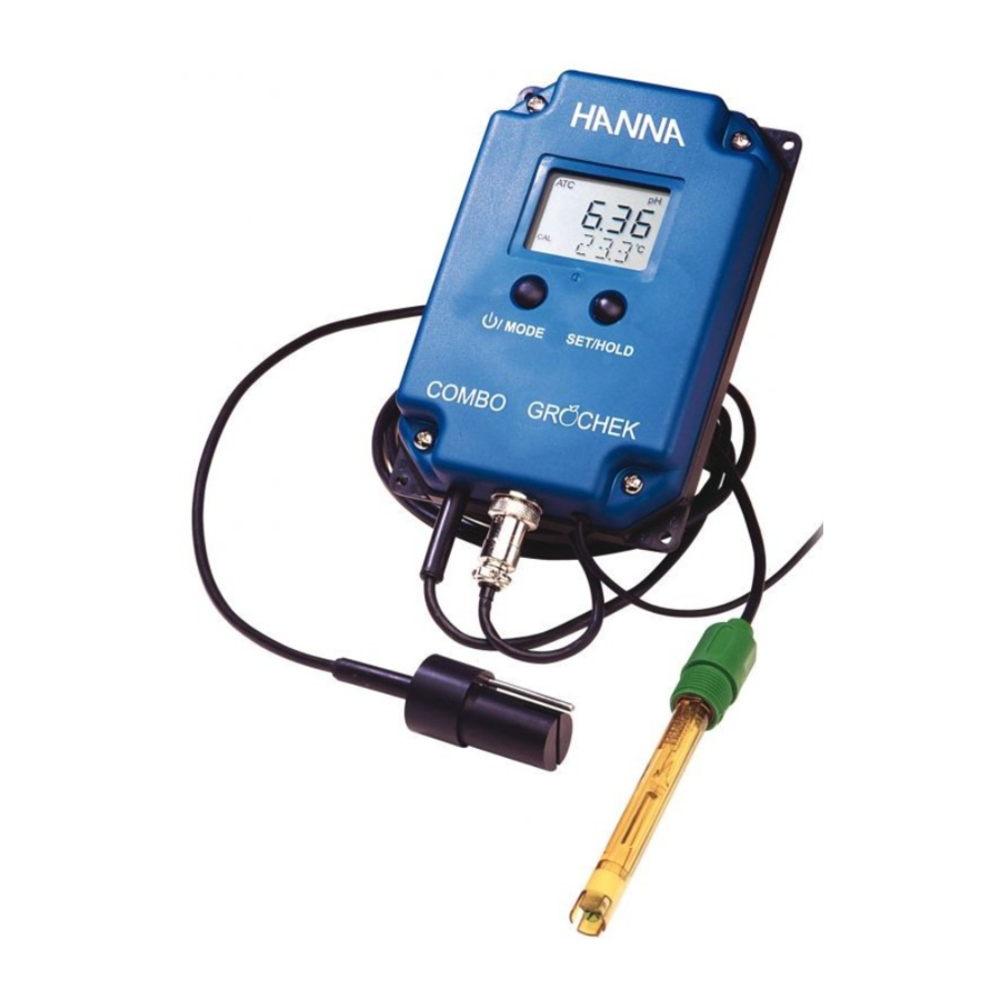Hanna Instruments COMBO GROCHEK HI 991404, HI 991405 Manual
