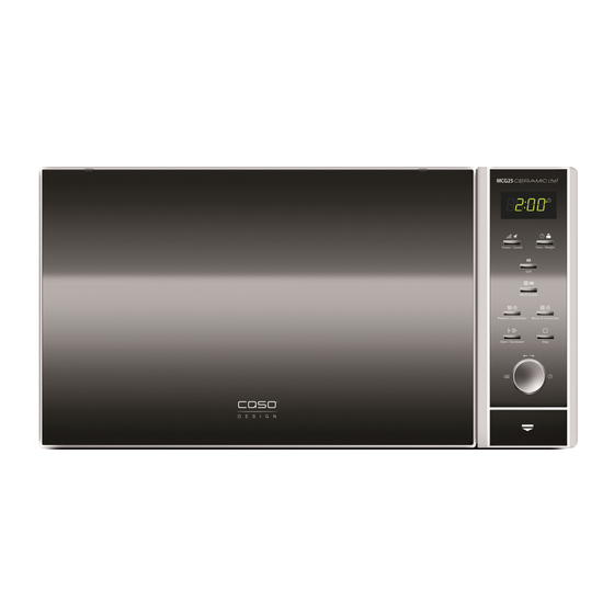 Caso MCG25Ceramic chef Manual