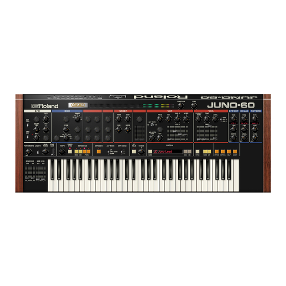 Roland JUNO 60 Instructions