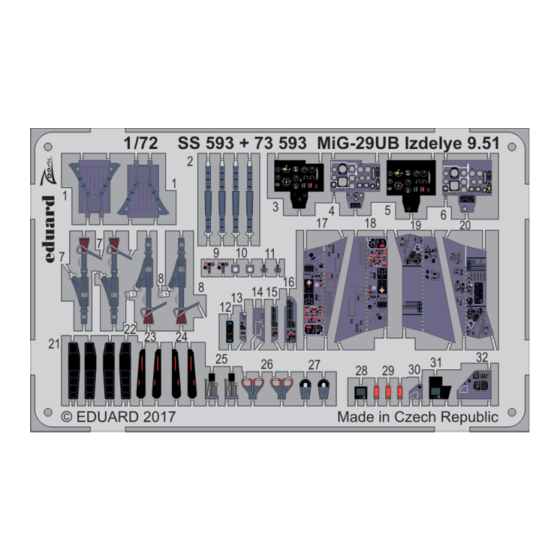 Eduard Zoom MiG-29UB Izdelye 9.51 Manual