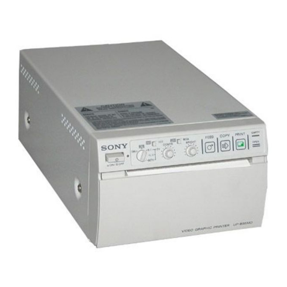 Sony UP895 - UP 895 B/W Dye Sublimation Printer Instructions For Use Manual