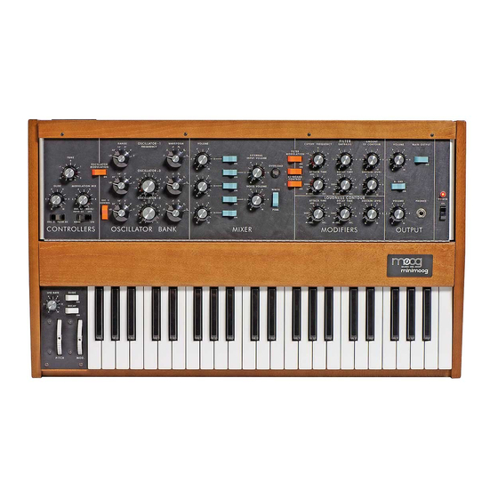 MOOG MINIMOOG OPERATION MANUAL Pdf Download | ManualsLib
