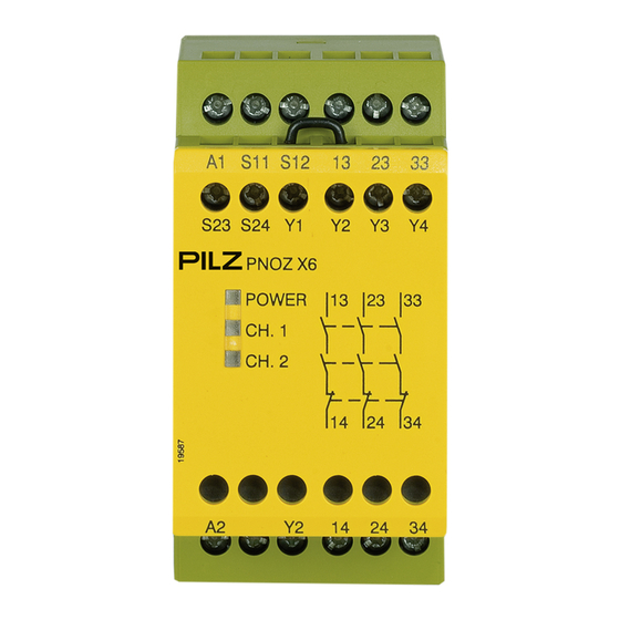 Pilz pnoz x6 Operating Instructions Manual