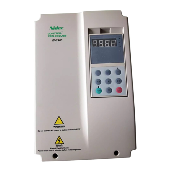 Control Techniques Emerson EV2100 Series User Manual