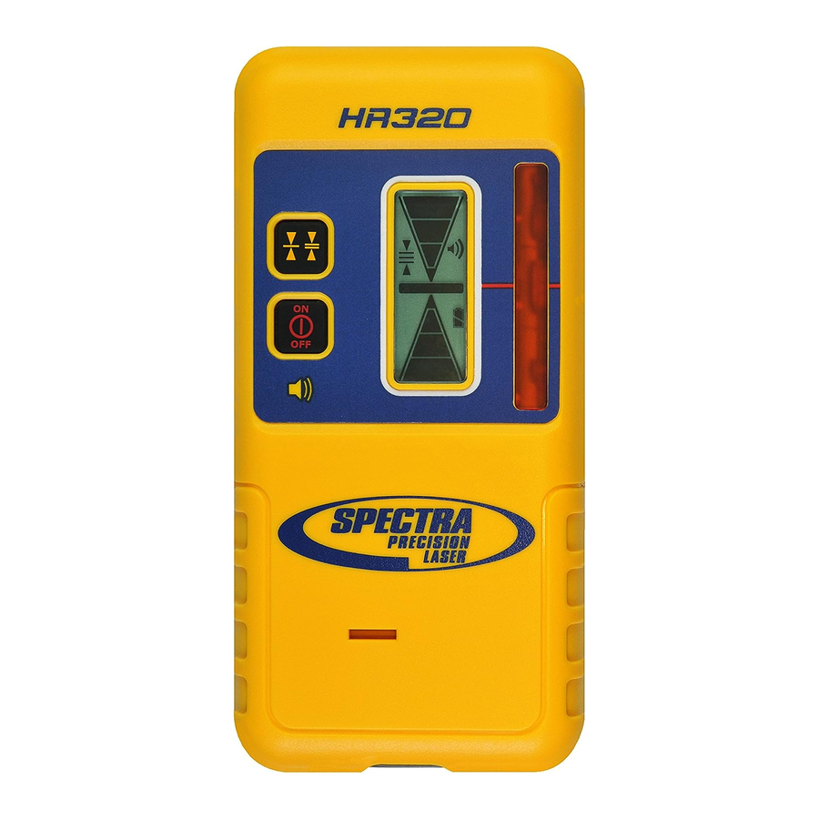 Spectra HR320 - Laser Receiver Manual
