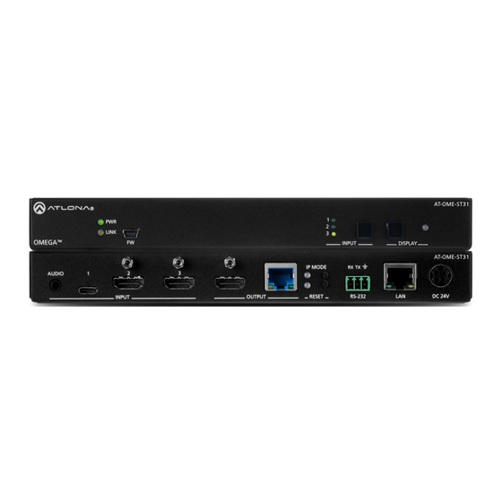 Panduit ATLONA OMEGA AT-OME-ST31 Manual