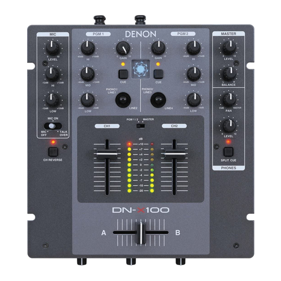 Denon DN-X100 Operating Instructions Manual