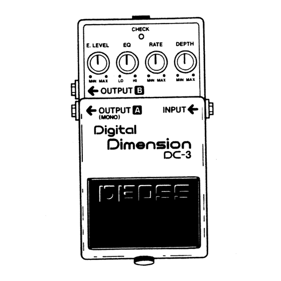 Boss DC-3 Digital dimesion Instructions