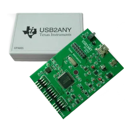 Texas Instruments USB2ANY User Manual