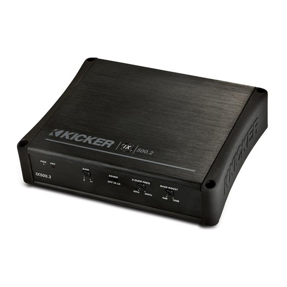 Kicker IX500.2 Owner's Manual