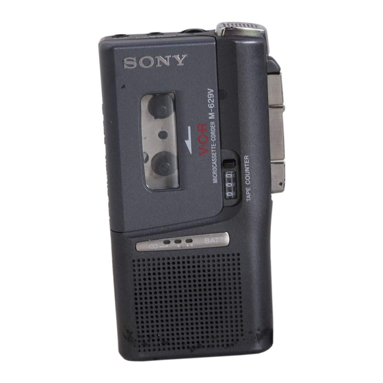 Sony M-629V Operating Instructions