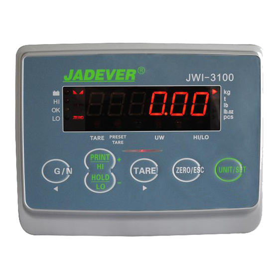 Jadever JWI-3100 Manuals