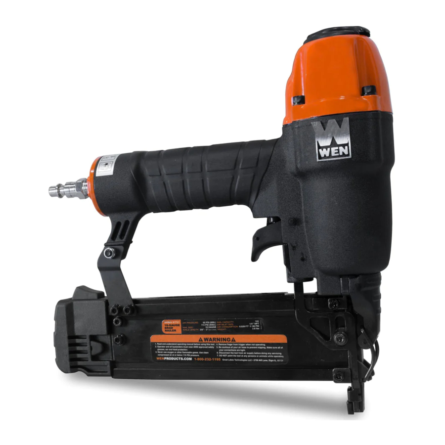 WEN 61721, 61723K - 18-Gauge 3/8-Inch to 2-Inch Brad Nailer Manual