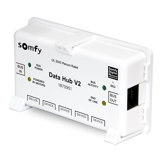 SOMFY SDN Data Hub V2 Instructions
