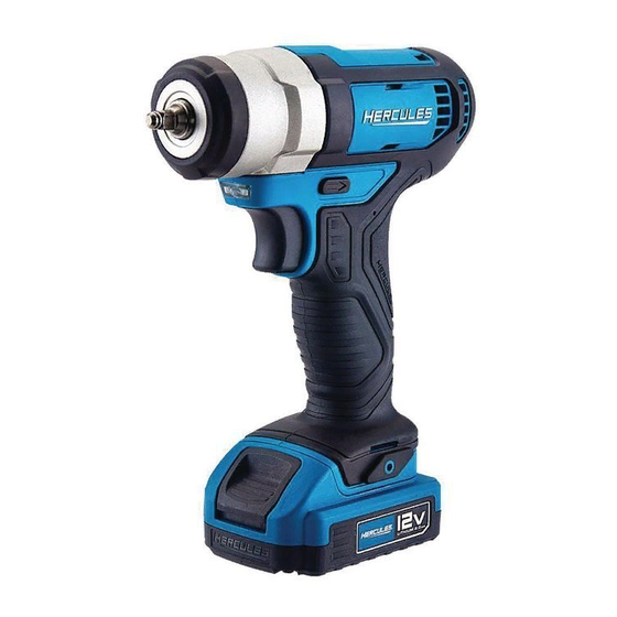 User Manuals: Hercules HD83B Cordless Impact Wrench