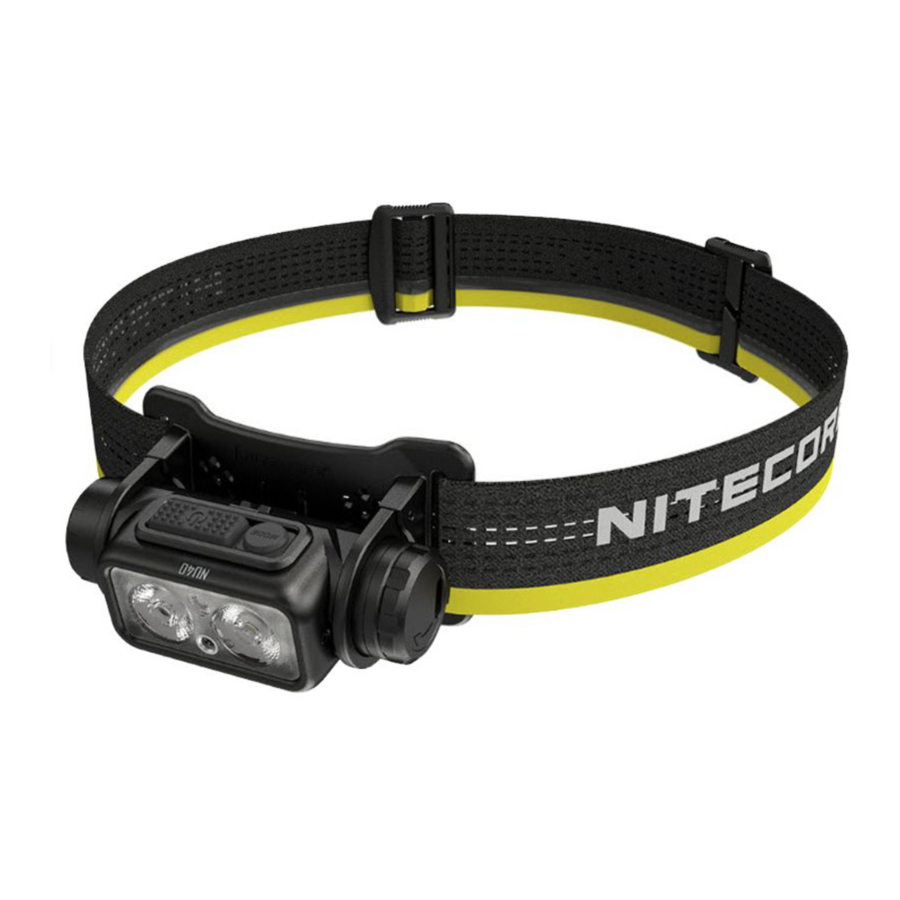 Nitecore NU40 - 1000 Lumens Lightweight Rechargeable Headlamp Manual