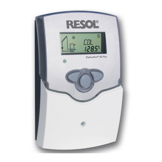 Resol DeltaSol BS Plus Manual