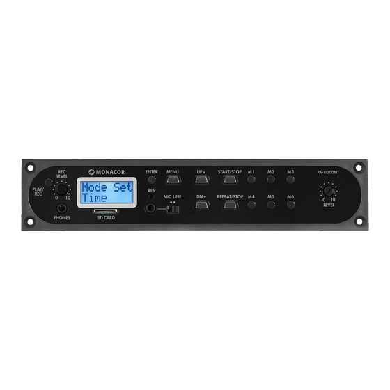 Monacor PA-1120DMT Instruction Manual