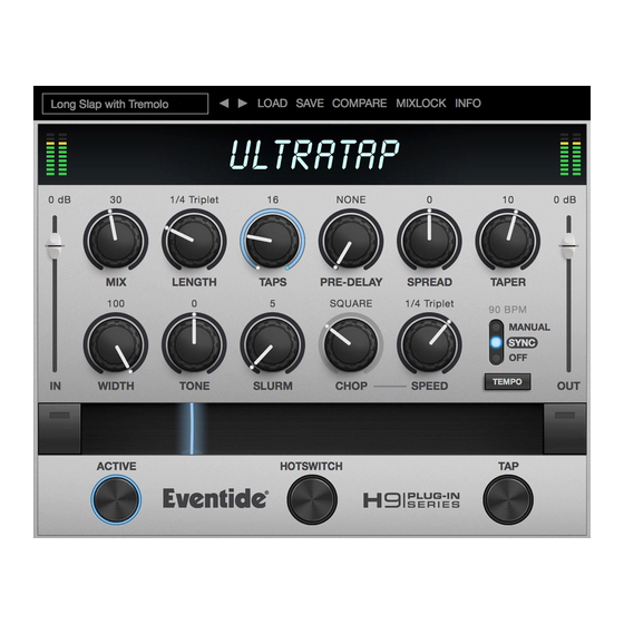 Eventide ULTRA TAP Delay Effects Pedal Manuals