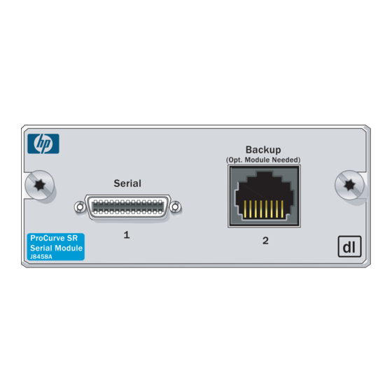 ProCurve J8458A Quick Start Manual
