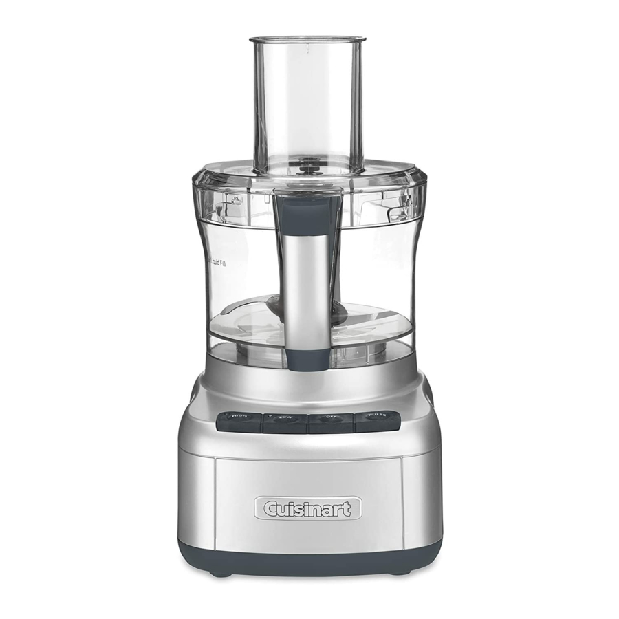 Cuisinart Elemental 8, FP-8 Series - Food Processor Manual