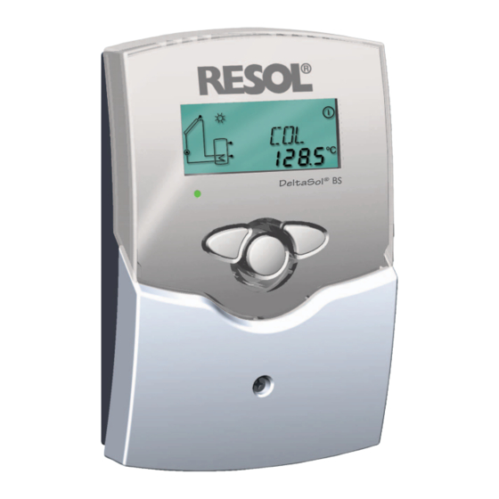 Resol DeltaSol BS Manual