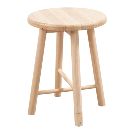 Mocka Solid Wooden Stool Assembly Instructions