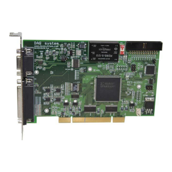 DAQ system PCI-AIO01 User Manual