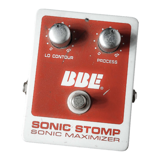 BBE SONIC STOMP Manual