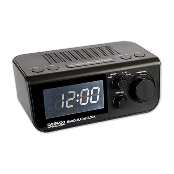 Daewoo Radio Despertador con Proyección y Radio Digital FM DCP-490