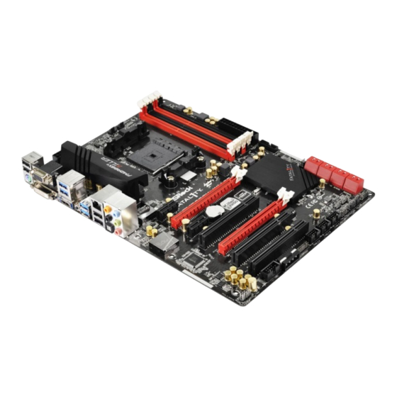 ASROCK Fatal1ty FM2A88X Plus Killer Manual