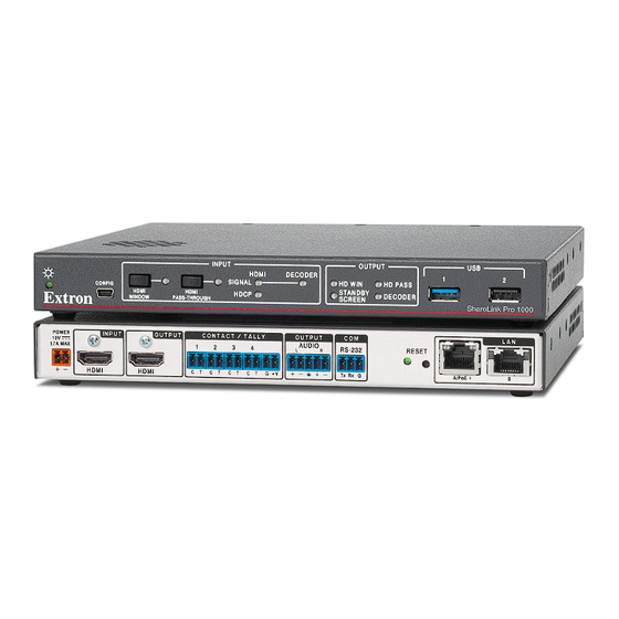 Extron electronics ShareLink Pro 1000 User Manual