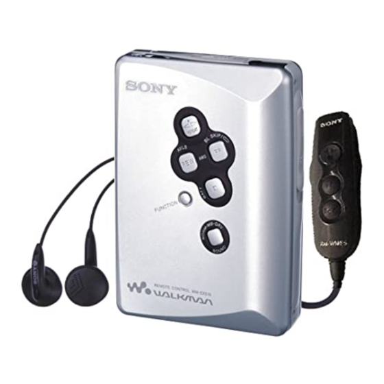 Sony Walkman WM-EX506 Operating Instructions