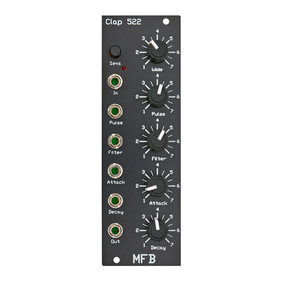 MFB Clap-522 Owner's Manual