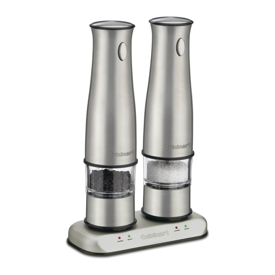 Cuisinart SP-2 - Rechargeable Salt & Pepper Mill Manual