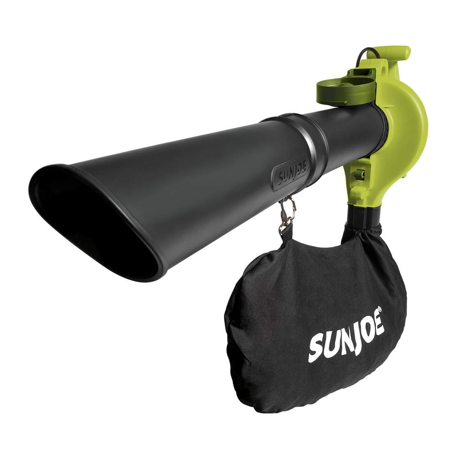 SunJoe SBJ603E - 3-in-1 Electric Blower Vacuum + Mulcher Manual