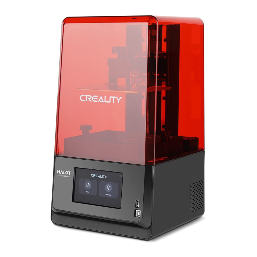 Creality HALOT-ONE PRO - 3D Printer Manual