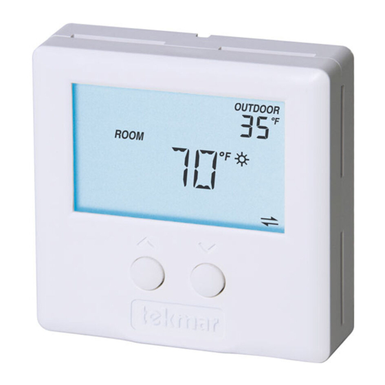 Tekmar tekmarNet 2 Thermostat  527 Quick Setup Manual