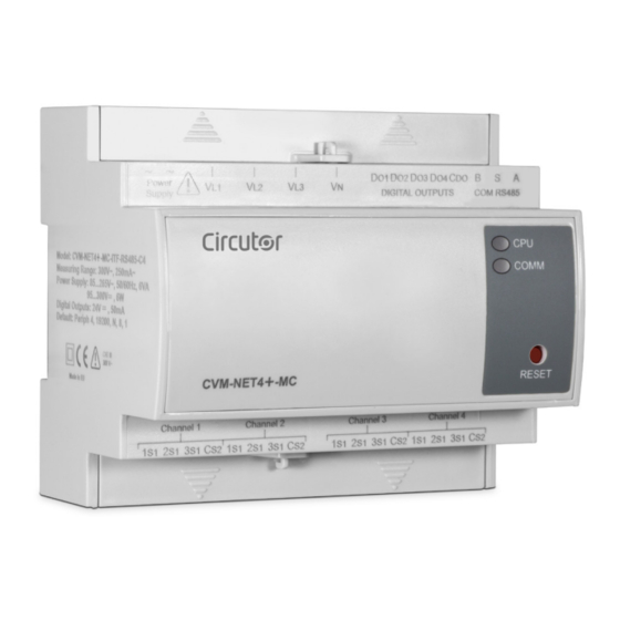 Circutor CVM-NET4+-MC Instruction Manual