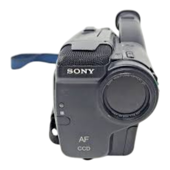 Sony Handycam Video8 CCD-TR23 Operation Manual