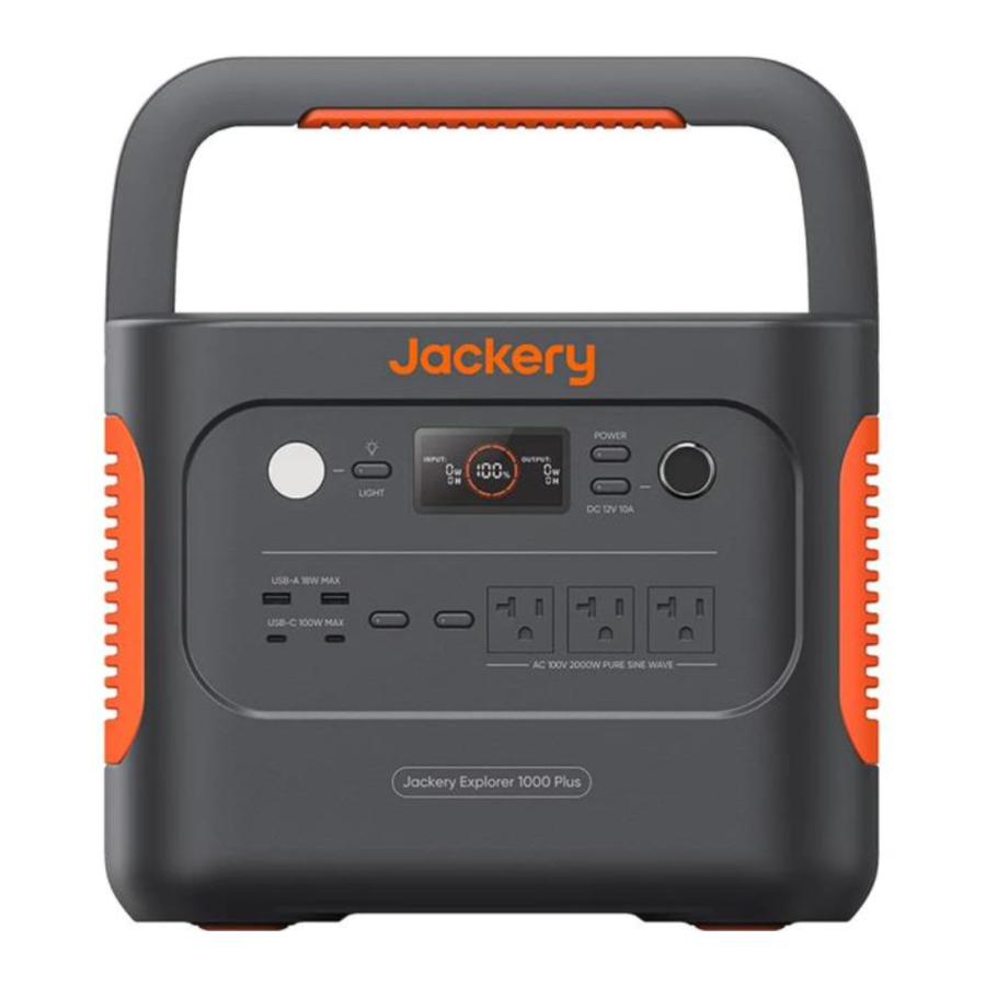 Jackery Explorer 1000 Plus (JE 1000C) - Power Station Manual