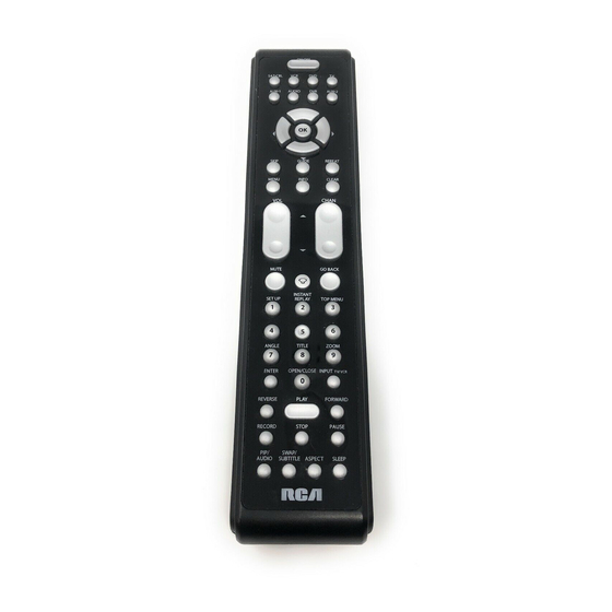RCA RCR860 - NaviLight Universal Remote Control Manuals