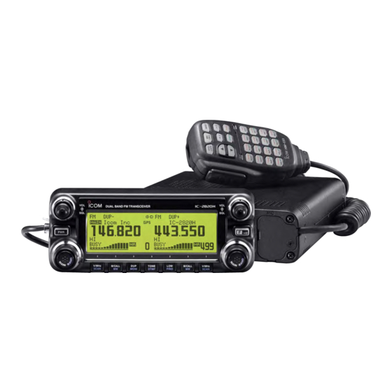 Icom Ic-2820H Service Manual