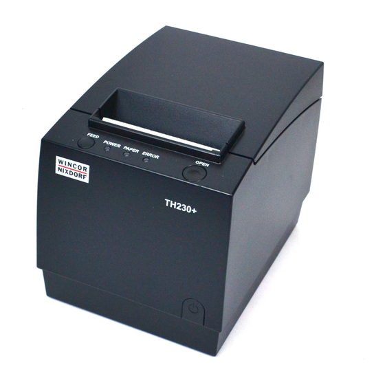 Wincor Nixdorf TH230 Quick Reference