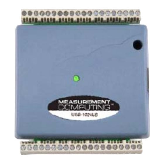 Editware Measurement Computing USB-1024LS Manuals