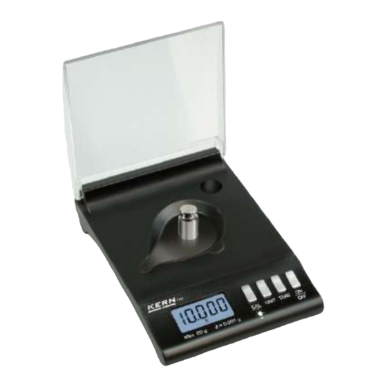 User Manuals: KERN&SOHN TAB-BA-e-2014 Pocket scale